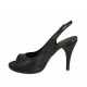 Sandale pour femmes avec plateforme en cuir noir talon 9 - Pointures disponibles:  32, 33, 34, 43, 44, 45, 46