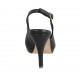 Sandale pour femmes avec plateforme en cuir noir talon 9 - Pointures disponibles:  32, 33, 34, 43, 44, 45, 46
