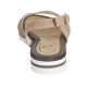 Sandalo da donna in camoscio beige sabbia zeppa 2 - Misure disponibili: 33, 34, 42, 43, 45, 47