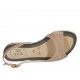 Sandalo da donna in camoscio beige sabbia zeppa 2 - Misure disponibili: 33, 34, 42, 43, 45, 47