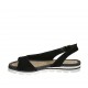 Sandalo da donna in camoscio nero zeppa 2 - Misure disponibili: 33, 34, 42, 43, 44, 45, 47