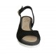 Sandalo da donna in camoscio nero zeppa 2 - Misure disponibili: 42, 43