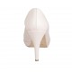 Woman's open toe pump with platform in nude leather heel 9 - Available sizes:  32, 33, 42, 43, 44, 45, 46