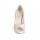 Woman's open toe pump with platform in nude leather heel 9 - Available sizes:  32, 33, 42, 43, 44, 45, 46