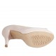 Woman's open toe pump with platform in nude leather heel 9 - Available sizes:  32, 33, 42, 43, 44, 45, 46