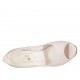 Woman's open toe pump with platform in nude leather heel 9 - Available sizes:  32, 33, 42, 43, 44, 45, 46