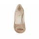 Woman's open toe platform pump in beige suede heel 9 - Available sizes:  33, 34, 42, 45