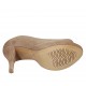 Woman's open toe platform pump in beige suede heel 9 - Available sizes:  33, 34, 42, 45