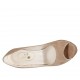 Woman's open toe platform pump in beige suede heel 9 - Available sizes:  33, 34, 42, 45