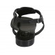 Sandalia de dedo para mujer con cinturon en piel negra tacon 1 - Tallas disponibles:  42, 43, 44
