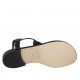 Sandalo infradito da donna con cinturino in pelle nera tacco 1 - Misure disponibili: 33, 34, 42, 43, 44, 45