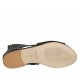 Scarpa aperta da donna con cerniera in pelle forata nera tacco 1 - Misure disponibili: 43