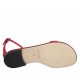 Woman's open shoe with strap in red leather heel 1 - Available sizes:  33, 34, 42, 43, 44, 45