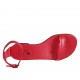 Woman's open shoe with strap in red leather heel 1 - Available sizes:  33, 34, 42, 43, 44, 45