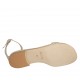 Chaussure ouverte pour femmes avec courroie en cuir lamé platine talon 1 - Pointures disponibles:  33, 43, 44
