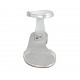 Woman's open shoe with strap in silver laminated leather heel 1 - Available sizes:  33, 34, 42, 43, 44, 45
