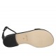 Scarpa aperta da donna con cinturino in pelle nera tacco 1 - Misure disponibili: 33, 43, 44