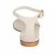 Scarpa aperta da donna con cinturino in pelle beige tacco 1 - Misure disponibili: 34, 42, 43, 44, 45