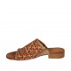 Sabo para mujer con elastico en piel trensada multicolor tacon 2 - Tallas disponibles:  34, 43