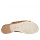 Woman's mules with elastic band in multicolored braided leather heel 2 - Available sizes:  34, 43