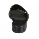 Sandalia para mujer con elastico en piel trensada negra tacon 2 - Tallas disponibles:  33, 34, 43
