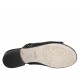 Sandale pour femmes avec elastique en cuir tressé noir talon 2 - Pointures disponibles:  33, 34, 43