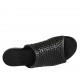 Sandale pour femmes avec elastique en cuir tressé noir talon 2 - Pointures disponibles:  33, 34, 43