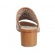 Sabot da donna con elastico in pelle intrecciata multicolore tacco 4 - Misure disponibili: 32, 33, 34, 42, 43, 44, 45