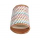 Sabo para mujer con elastico en piel trensada multicolor tacon 4 - Tallas disponibles:  42, 43, 44, 45