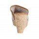Sabot aperto da donna in pelle intrecciata multicolore con plateau e zeppa 9 - Misure disponibili: 34, 42, 43, 44