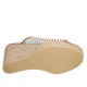 Mule ouvert pour femmes en cuir tressé multicouleur avec plateforme et talon compensé 9 - Pointures disponibles:  34, 42, 43, 44
