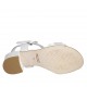 Sandalo con cinturino e fibbia da donna in pelle bianca tacco 4 - Misure disponibili: 33, 34, 42, 43, 44, 45