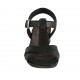 Sandalo da donna con cinturino in pelle nera tacco 3 - Misure disponibili: 33, 34, 42, 43, 44, 45