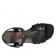Sandalo da donna con cinturino in pelle nera tacco 3 - Misure disponibili: 33, 34, 42, 43, 44, 45