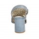 Sandalo da donna in pelle forata blu avio tacco 7 - Misure disponibili: 32, 33, 34, 42, 43, 44, 45