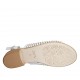 Sandalo da donna in pelle intrecciata bianca e argento tacco 2 - Misure disponibili: 33, 34, 43, 44, 45
