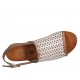 Sandale pour femmes en cuir tressé multicouleur talon 2 - Pointures disponibles:  33, 34, 43, 44, 45