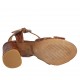 Sandale pour femmes avec courroie en cuir imprimé brun clair talon 7 - Pointures disponibles:  32, 33, 34, 42, 43, 44