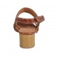 Woman's sandal in tan printed leather heel 4 - Available sizes:  32, 34, 43