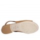 Sandalo stringato con elastico da donna in pelle color cuoio tacco 2 - Misure disponibili: 34, 43, 44, 45