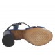 Sandale pour femmes avec courroie en cuir imprimé bleu talon 7 - Pointures disponibles:  33, 42, 43, 44
