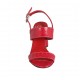 Sandalo da donna con cinturino in pelle stampata rossa tacco 7 - Misure disponibili: 43, 44