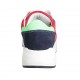 Chaussure pour femmes à lacets avec semelle amovible en cuir blanc et vert, daim bleu et tissu rouge talon compensé 5 - Pointures disponibles:  34, 43