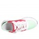 Scarpa stringata da donna in pelle bianca e verde, tessuto rosso e camoscio blu con plantare estraibile zeppa 5 - Misure disponibili: 34, 43