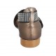 Chaussure ouverte pour femmes avec elastiques et strass en cuir bronze talon 2 - Pointures disponibles:  33, 42