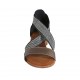 Zapato abierto para mujer con elasticos y estrás en piel bronce tacon 2 - Tallas disponibles:  33, 42