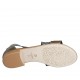 Zapato abierto para mujer con elasticos y estrás en piel bronce tacon 2 - Tallas disponibles:  33, 42