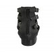 Woman's open shoe with zipper and straps in black leather heel 2 - Available sizes:  42