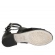 Scarpa aperta da donna con cerniera e cinturini in pelle nera tacco 2 - Misure disponibili: 42