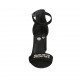 Scarpa aperta da donna con cinturino alla caviglia e borchie in camoscio nero tacco 7 - Misure disponibili: 45
